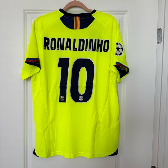 Nike Other - Barcelona Ronaldinho 2005/06 Soccer Jersey Yellow
